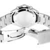 Business Casual Sports Quartz Black Dial Silver Strap Watch