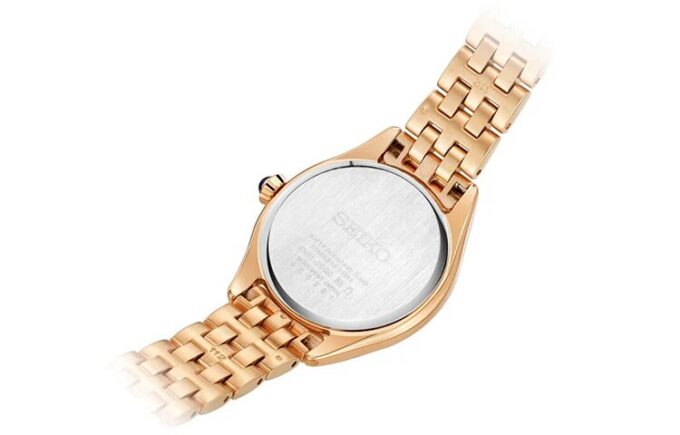 Fashion Blue White Dial Rose Gold Strap 5 Waterproof Quartz Watch