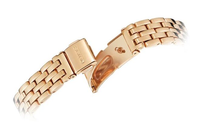 Fashion Blue White Dial Rose Gold Strap 5 Waterproof Quartz Watch