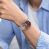No. 5 Sports Mechanical Watch Wine Red