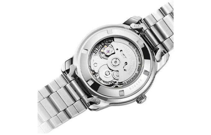 No. 5 Sports Steel strip waterproof Business Mechanical Watch White