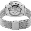No. 5 Steel strip waterproof Automatic Mechanical Watch Blue Silver