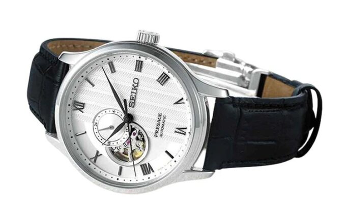 Watch PRESAGE Series Japan White Dial Belt Business 4R Movement Automatic / Mechanical Watch